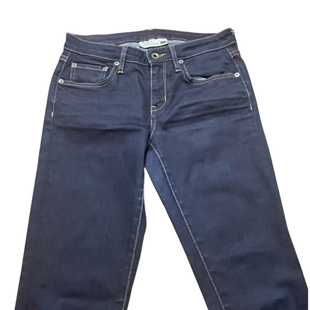 Raleigh Denim Workshop Straight Leg Raw Jeans USA Dark Blue Size 25x28 Women